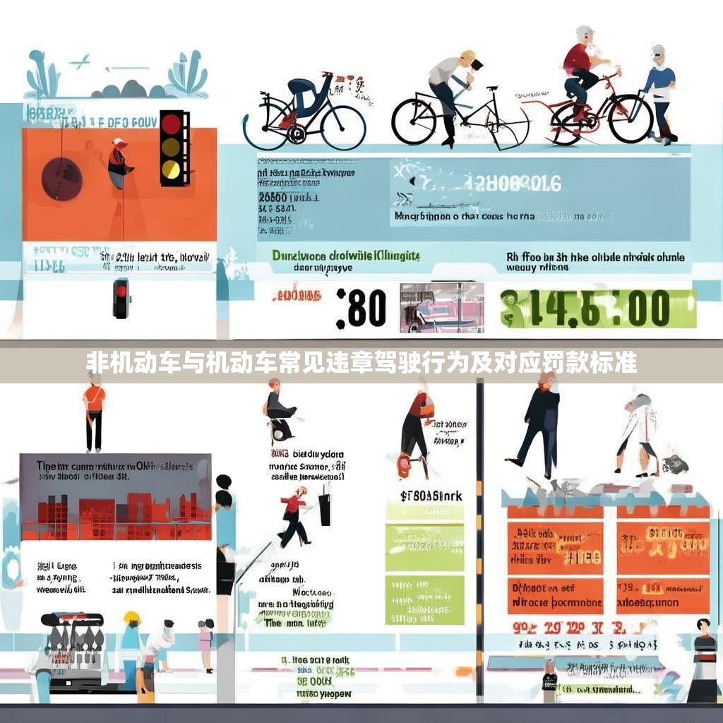 非机动车与机动车常见违章驾驶行为及对应罚款标准