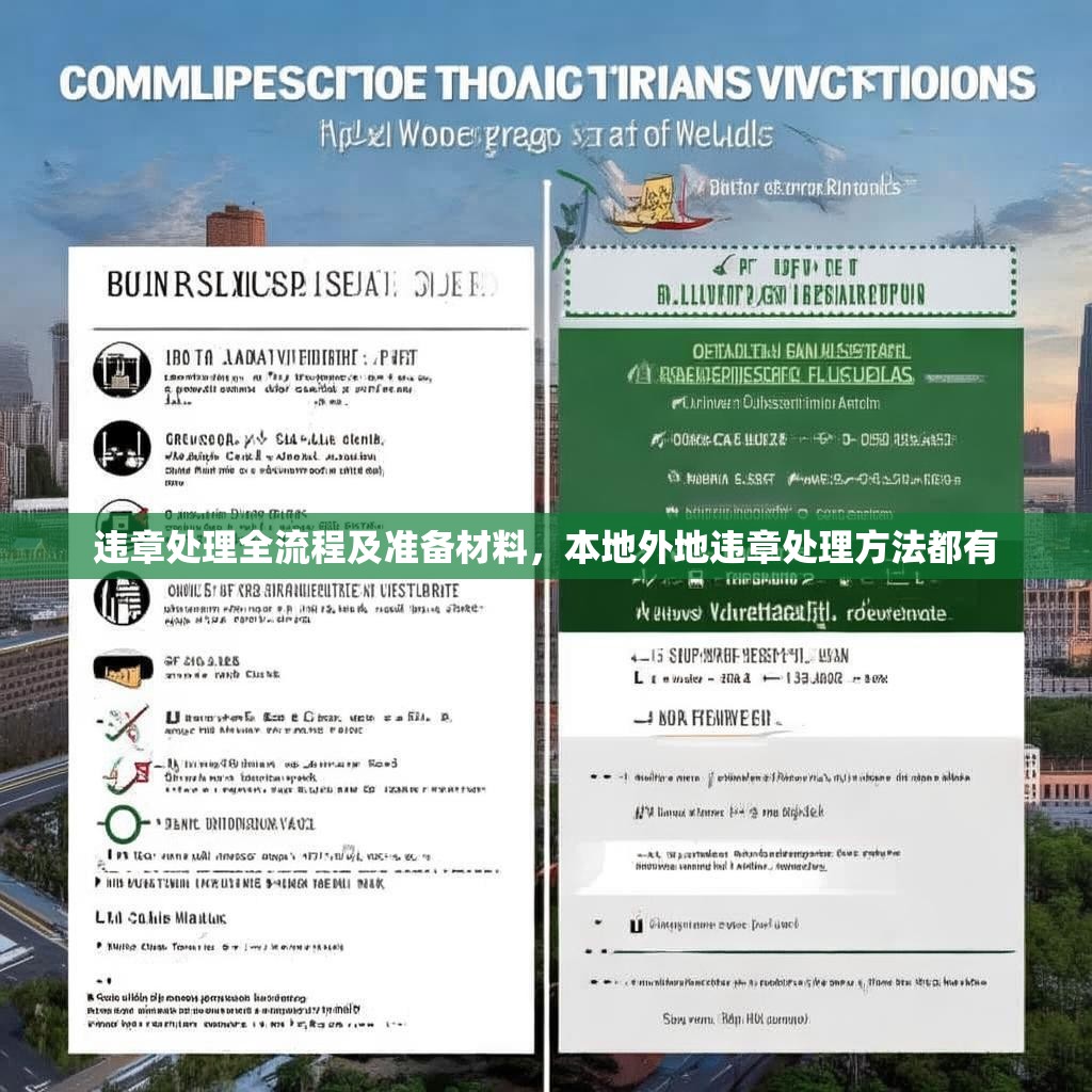 违章处理全流程及准备材料，本地外地违章处理方法都有