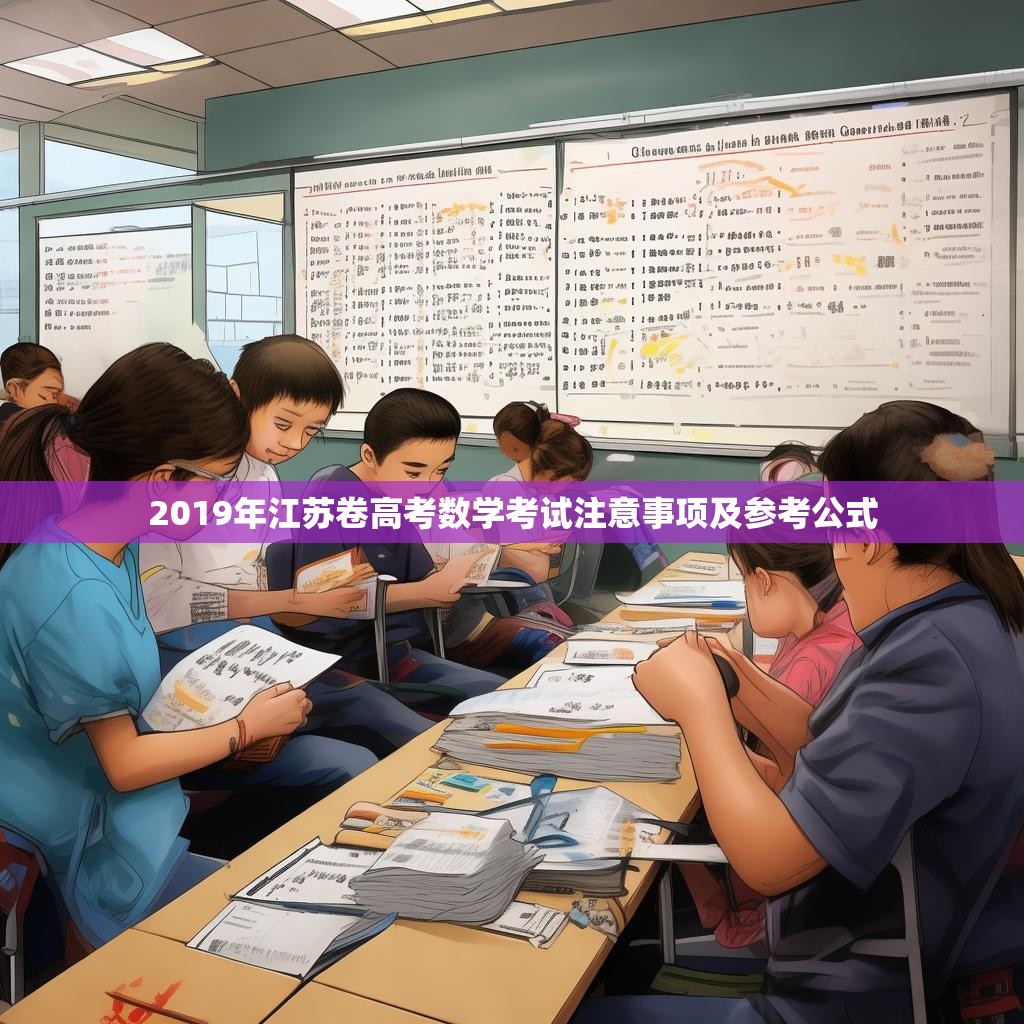 2019年江苏卷高考数学考试注意事项及参考公式