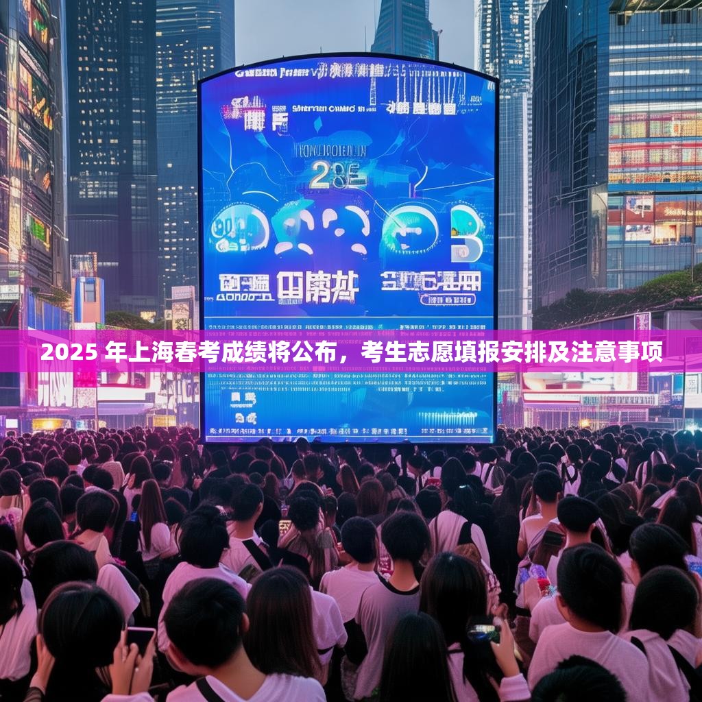 2025 年上海春考成绩将公布，考生志愿填报安排及注意事项