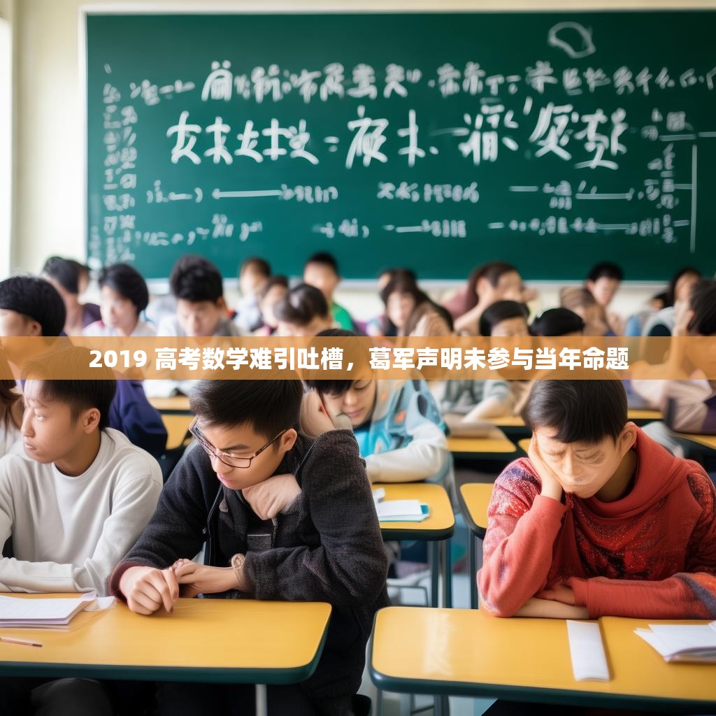 2019 高考数学难引吐槽，葛军声明未参与当年命题