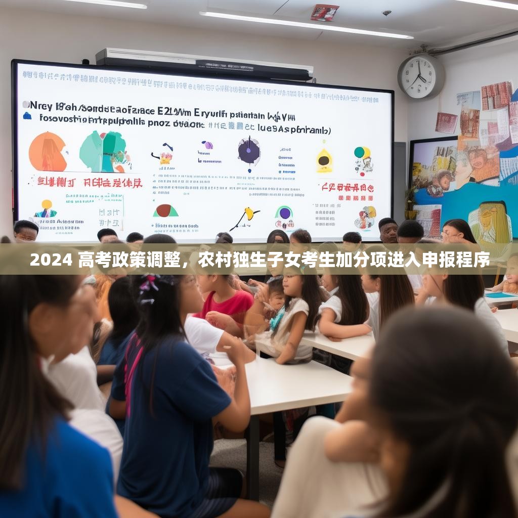 2024 高考政策调整，农村独生子女考生加分项进入申报程序