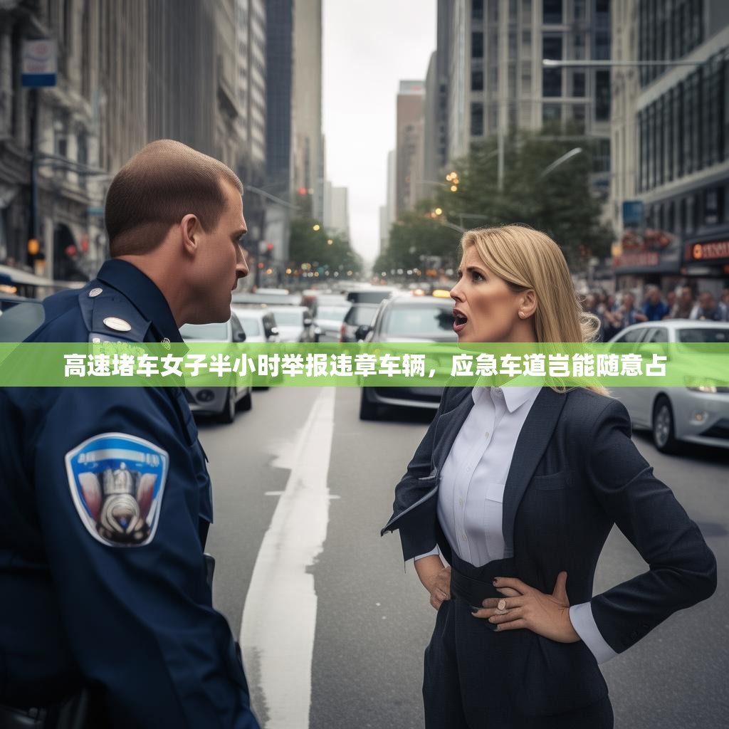 高速堵车女子半小时举报违章车辆，应急车道岂能随意占