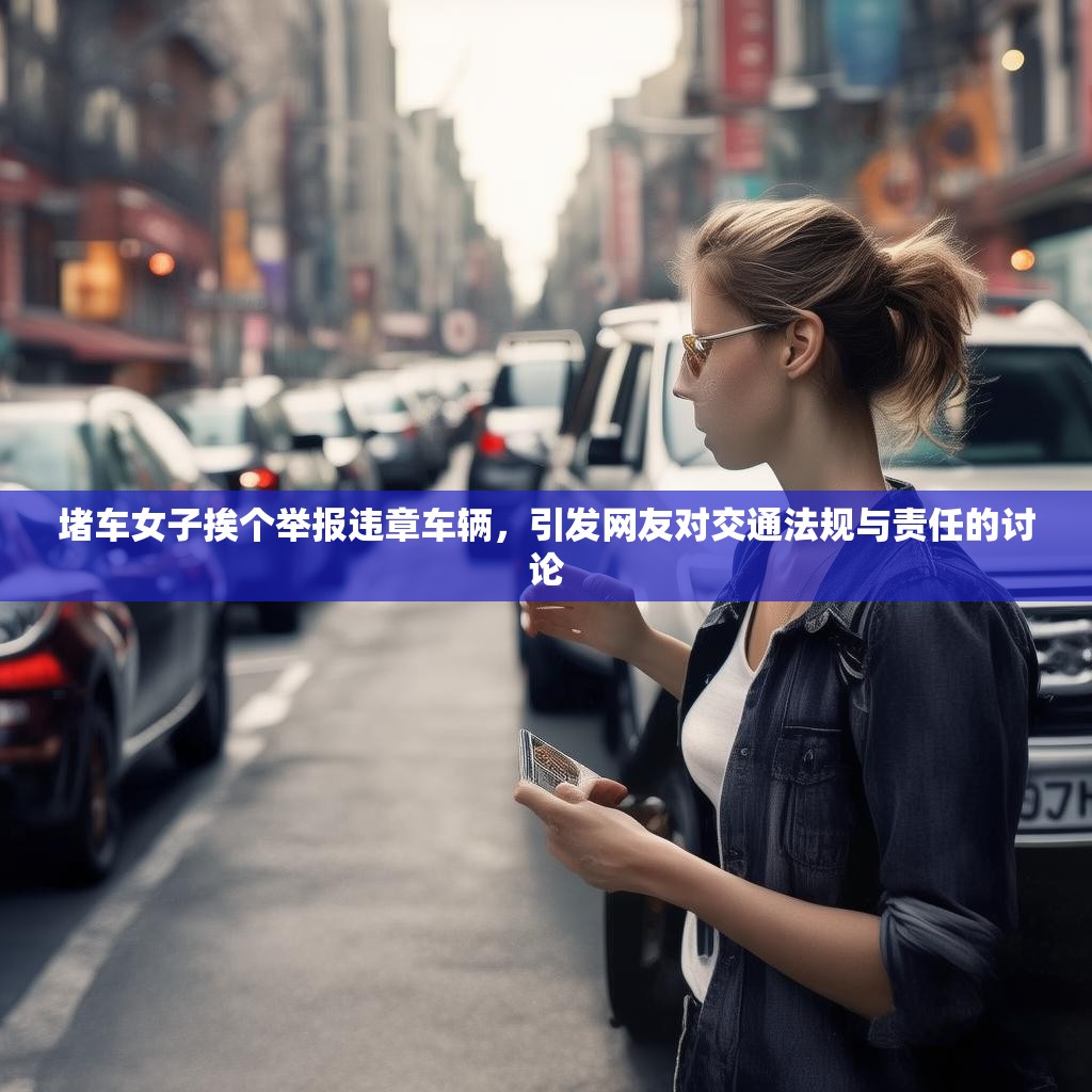 堵车女子挨个举报违章车辆，引发网友对交通法规与责任的讨论