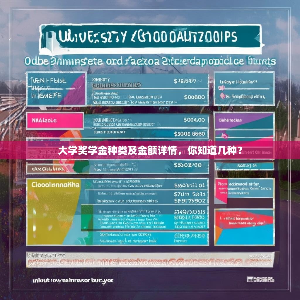 大学奖学金种类及金额详情，你知道几种？