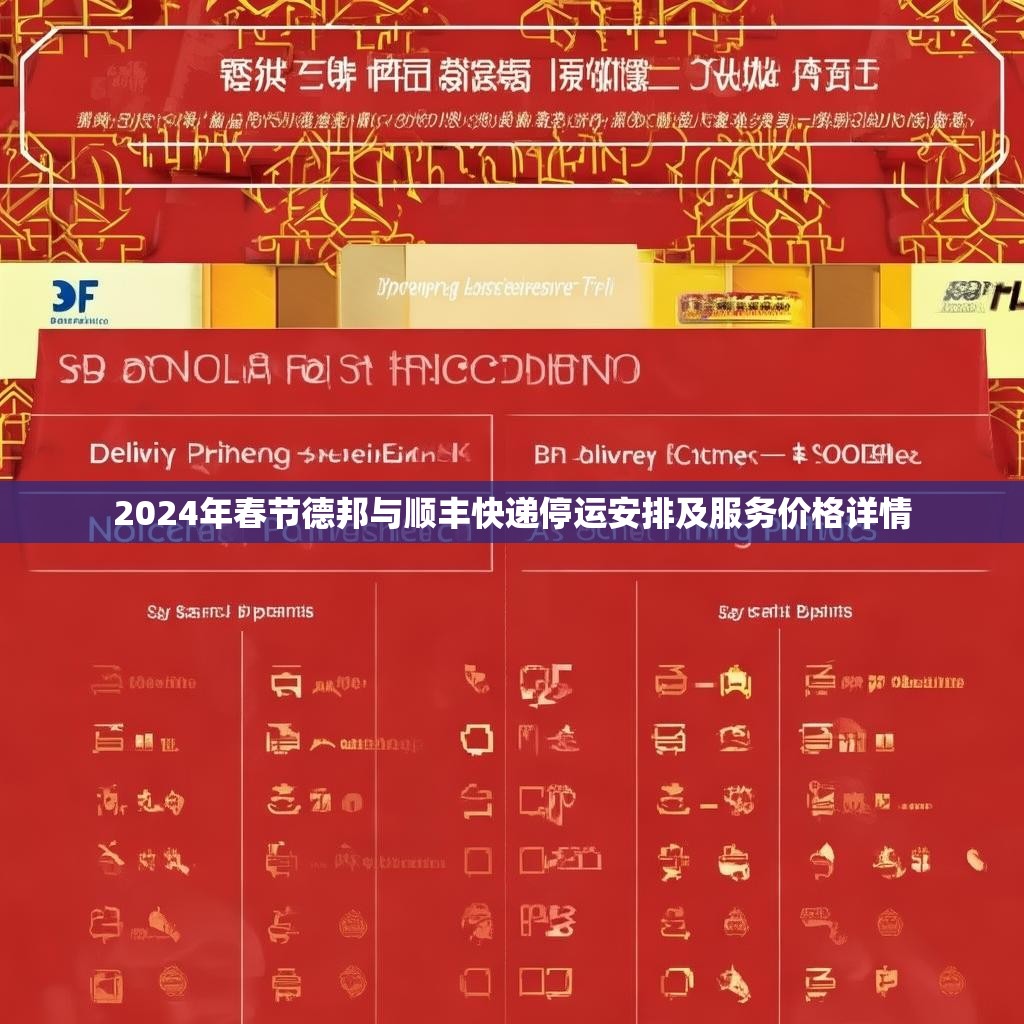 2024年春节德邦与顺丰快递停运安排及服务价格详情