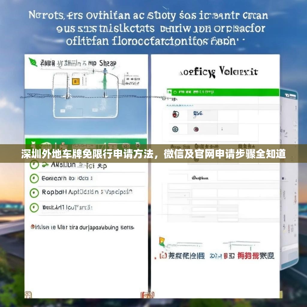 深圳外地车牌免限行申请方法，微信及官网申请步骤全知道