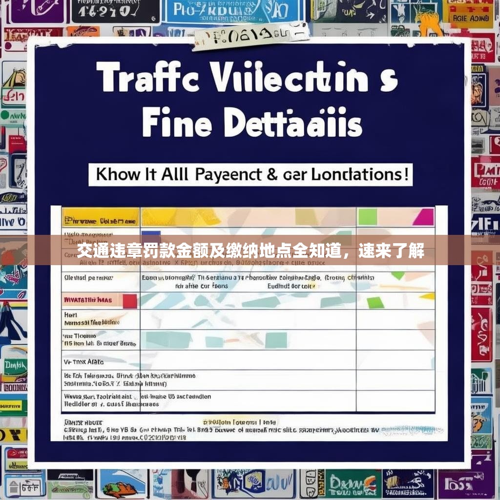 交通违章罚款金额及缴纳地点全知道，速来了解