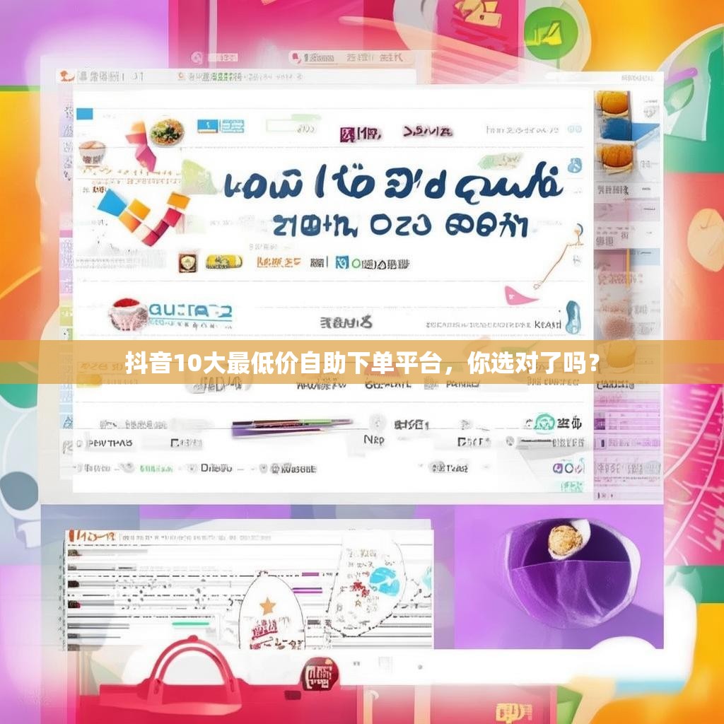 抖音10大最低价自助下单平台，你选对了吗？
