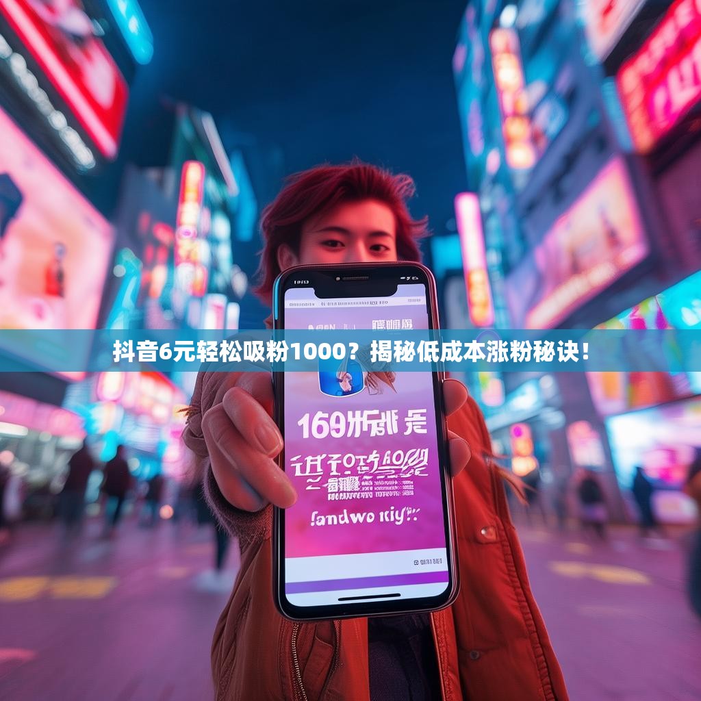 抖音6元轻松吸粉1000?揭秘低成本涨粉秘诀!