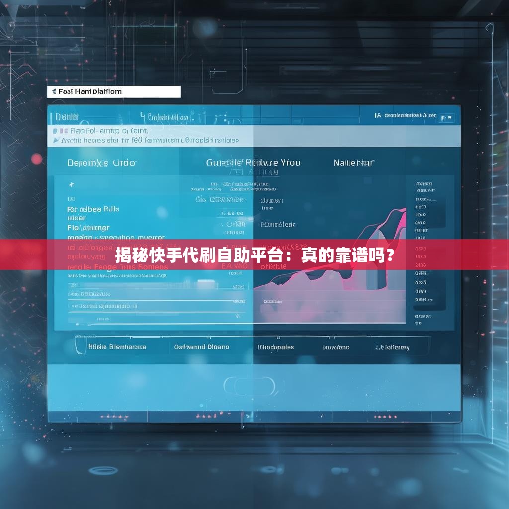 揭秘快手代刷自助平台：真的靠谱吗？