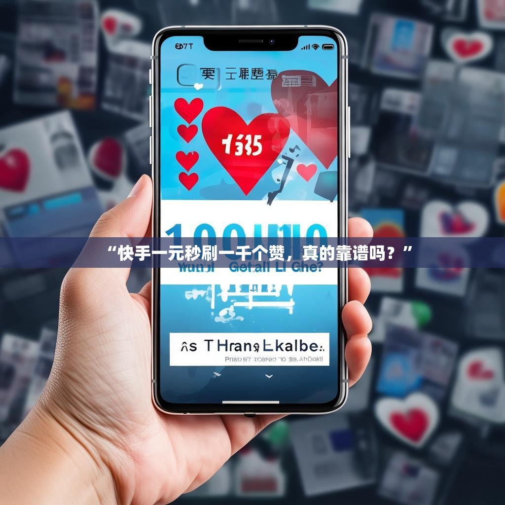 “快手一元秒刷一千个赞，真的靠谱吗？”