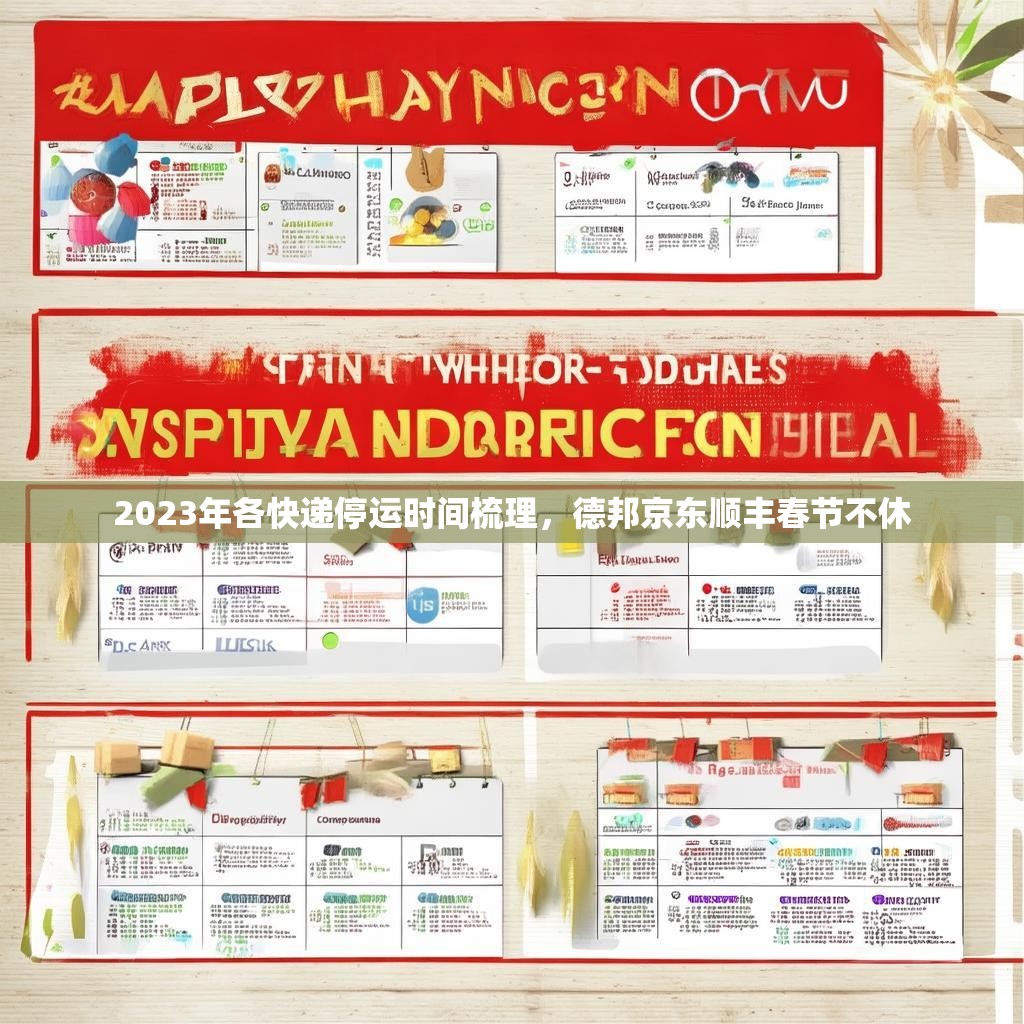 2023年各快递停运时间梳理，德邦京东顺丰春节不休